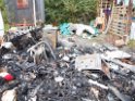 Wohnwagen ausgebrannt Koeln Muelheim Muelheimer Ring Piccoloministr P085